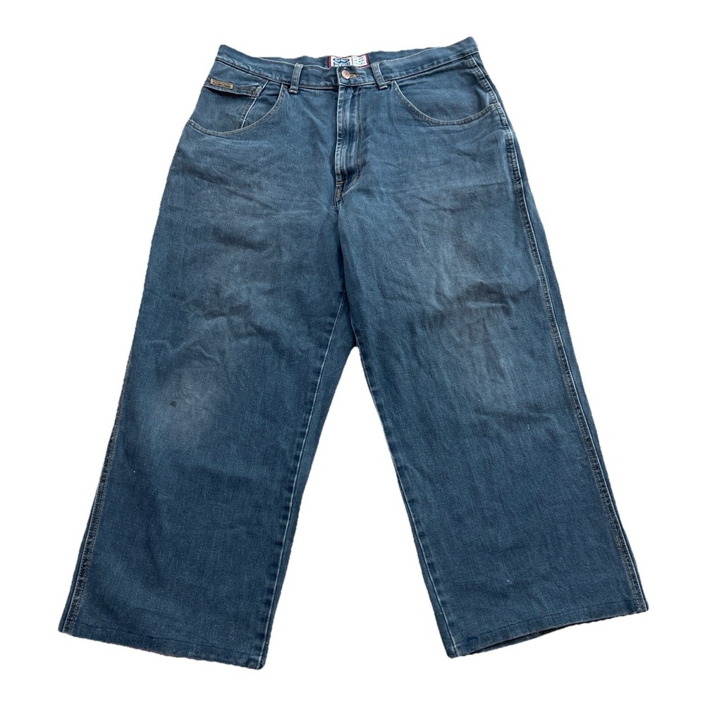 Vintage Old Navy Denim Jeans Men's 36x25 Blue Baggy Skater Wide Leg